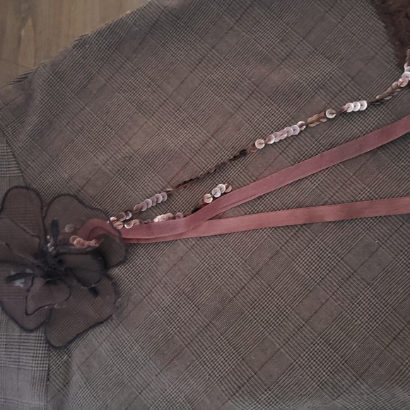 Planet Funk Brown Schoolgirl Flower Lace Skirt M/L - Picture 4 of 5